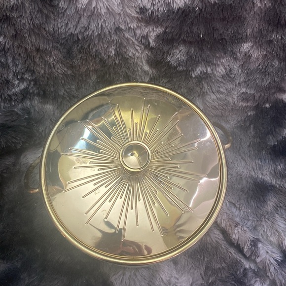 Vintage 1950s Gold Ice Bucket Starburst - Picture 11 of 16